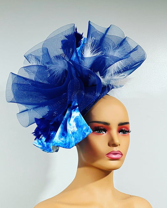 Royal Blue fascinator