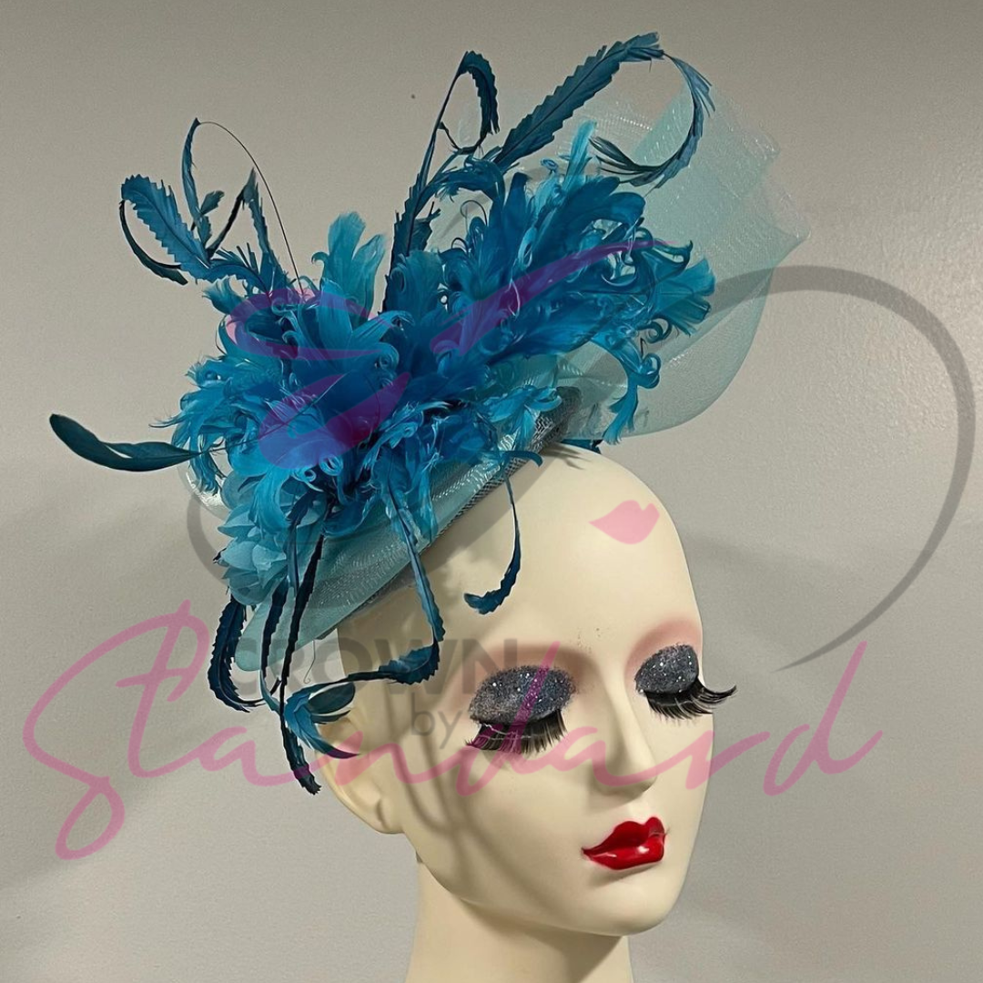 Blue-Feathered Fascinator