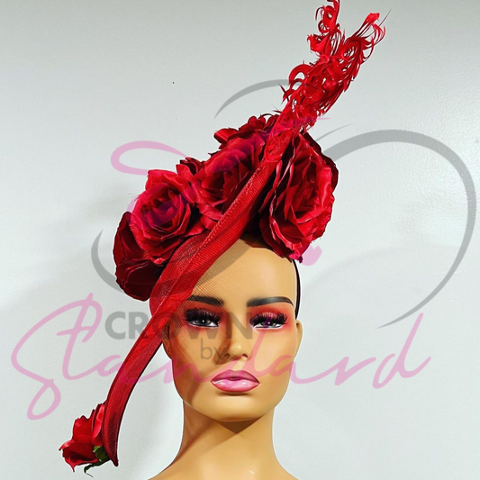 Red Rose Fascinator