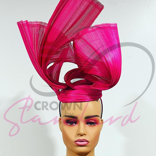 Sculptural Hot Pink Fascinator